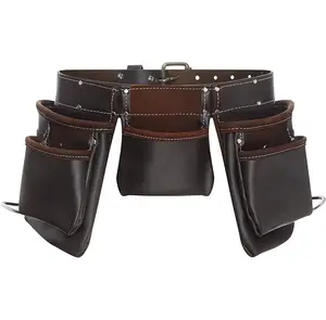 BSCI factory OEM Builder cintura da lavoro grembiule da uomo cornici per carpenteria cintura per attrezzi in pelle conciata - Product Image 1