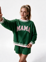 Sweat-shirt personnalisé à col montant pour femme 2026 – Coupe oversize courte pour adolescentes, manches longues amples, mode hiver