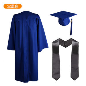 Gran oferta, logotipo personalizado, ropa profesional para adultos, conjunto de vestido de gorra de graduación de <span class=keywords><strong>soltero</strong></span> académico mate, uniforme escolar - Product Image 4