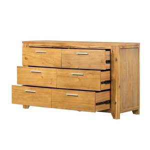 Modern Solid Wood 6-<b>Drawer</b> Dresser 2-<b>Drawer</b> Nightstand Set Standing Bedroom Use Eco-Friendly MDF+Solid Wood | Ready-to-Assemble - Product Image 4