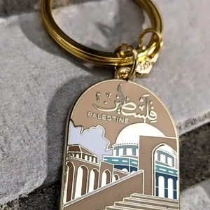 Personnalisé islamique musulman arabe carte de la Palestine amitié partenariat en acier inoxydable pendentifs mode bijoux porte-clés pour les femmes - Product Image 3