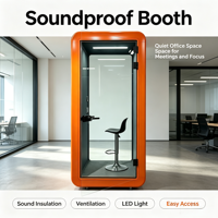 Cabine téléphonique insonorisée modulaire, cabine de réunion portable, cabine acoustique silencieuse avec cadre en aluminium pour salon, bureau, travail