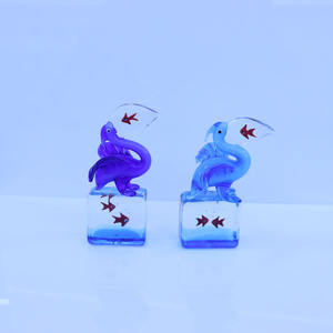 ของตกแต่งโต๊ะทำงานปีใหม่และคริสต์มาส รูปนกสไนป์<span class=keywords><strong>สีน้ำเงิน</strong></span> ถุงปลา งานฝีมือพื้นบ้าน <span class=keywords><strong>แก้ว</strong></span>มูราโน่ สำหรับของประดับตกแต่ง - Product Image 4