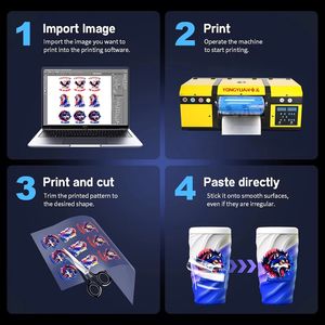 Nouvelle imprimante UV DTF A3, machine d'impression d'autocollants personnalisés en or gaufré, tête d'impression XP600, 30 cm, portable, automatique, double tête - Product Image 3