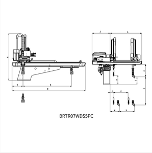 Máquina de moldeo por inyección BRTR07WDS5PC, máquina servoeléctrica de 5 ejes con caja de engranajes, base metálica con rodamientos - Product Image 3