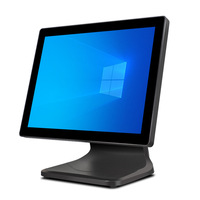 Caisse enregistreuse tactile capacitive tout-en-un Junrong RS606 noire pour la restauration, les salons de thé, la vente au détail et les supermarchés