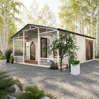 Cabane préfabriquée modulaire personnalisée de 20 pieds avec mur en céramique souple pour jardin, maison d'hôtes, resort boutique