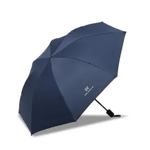 Dreifacher Auto Open Regenschirm mit Logo-Druck Voll automatischer billiger Regenschirm Made in China