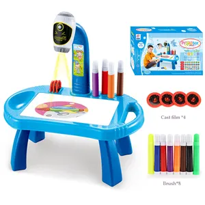 儿童Led投影仪艺术绘图桌子玩具儿童绘画板桌工艺品投影教育学习玩具