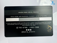 Impresión de tarjeta de cupón de plástico para rascar código de barras y código Qr tira magnética tarjetas de regalo de Pvc con tarjeta para rascar