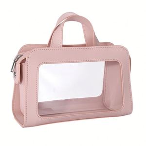Custom Logo Clear Waterproof Clear PVC <b>Makeup</b> Bag Travel Storage Pouch Portable Cosmetic Organizer <b>Case</b> for Women - Product Image 1