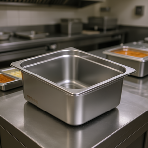 Bac de cuisson vapeur Vevor, taille 1/2, profondeur 6 pouces, anti-blocage, en acier inoxydable, pour cuisine commerciale - Product Image 2