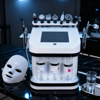 Appareil de beauté multifonctionnel 11 en 1 noir et blanc perle oxygène hydratation eau dermabrasion bulles pour le rajeunissement de la peau