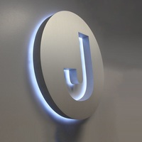Panneau d'enseigne extérieur 3D en acier inoxydable avec éclairage LED haute luminosité étanche pour centres commerciaux et entreprises