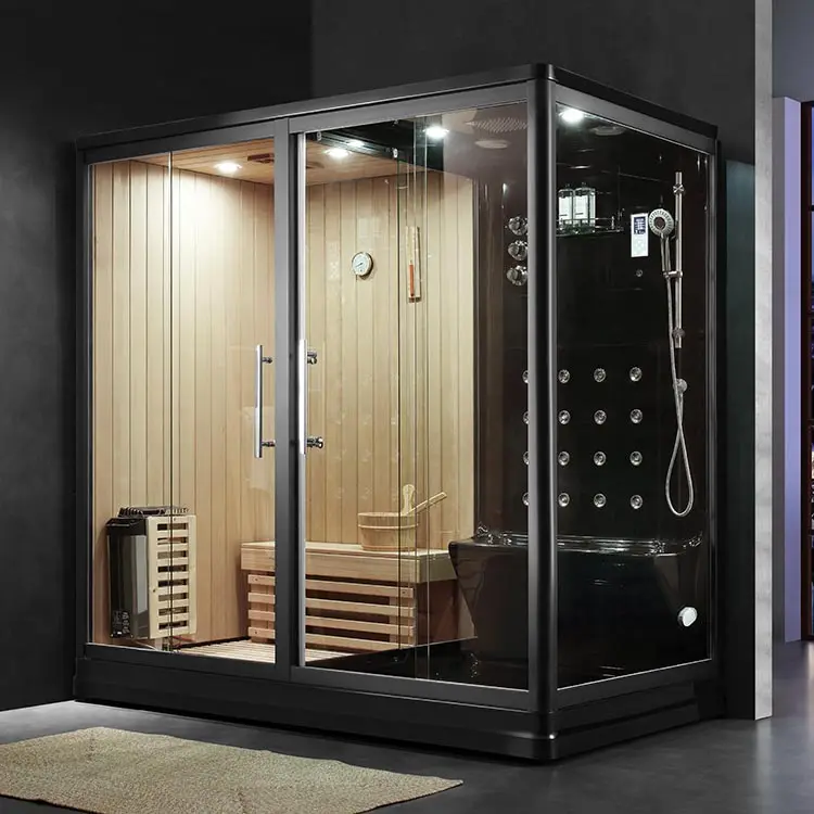 ANAQ Factory Price Dry Wet Steam Smart Home Combo Steam Sauna Combination Bath Room