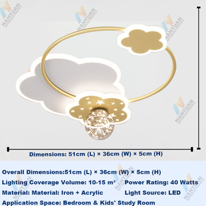 3 Color Temperature Acrylic Kids Ceiling Light Eye-Caring Anti-Blue LED <strong>Lamp</strong> for Baby Nursery Living Room &amp; <strong>Bedroom</strong> - Product Image 6