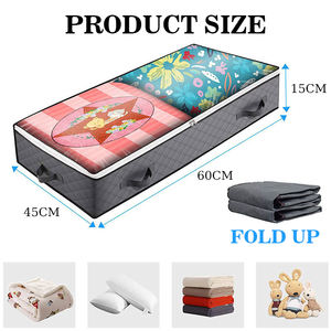 Bolsa de Almacenamiento Plegable para Mantas, Contenedores de Almacenamiento Debajo de la Cama con Ventana de PVC para Organización - Product Image 3