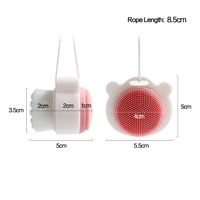 Échantillons gratuits Logo privé personnalisé ou brosse nettoyante faciale double-face portable en forme de panda en couleur