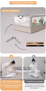 Barandilla de Cama para Bebé Personalizable y Fácil de Instalar, Protector de Seguridad Ajustable Anticaídas, Directo de Fábrica OEM - Product Image 2