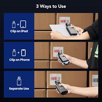 Eyoyo-Lecteur de Code QR sans fil Bluetooth pour téléphone portable, lecteur de code à barres, avec clip arrière 2D, compatible iPad, tablette, iPhone, Android, 3000mAh
