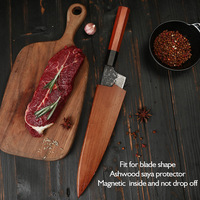 Cuchillo de Cocina de Acero Inoxidable con Alto Contenido de Carbono, Hecho a Mano, con Hoja Negra Korouchi, de Alta Calidad, 440C, para Chef