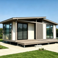 Cabane modulaire préfabriquée en bois de style japonais, chalet mobile en acier léger pour sites touristiques, cours et glamping