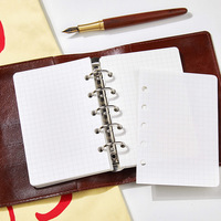 Carnet A7 A3 à feuilles mobiles, couverture souple, grille colorée, facile à retirer, bonne capacité de rangement, idéal pour étudiants - Cadeau