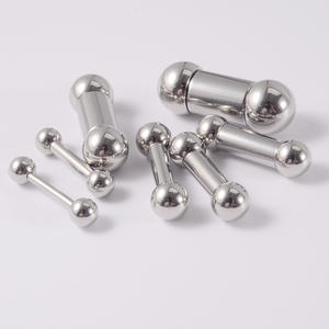 YICAI, 1 pieza, tamaño <span class=keywords><strong>grande</strong></span>, 316L, acero quirúrgico, barra roscada interna, anillos para pezón de lengua, expansor de carne, <span class=keywords><strong>Piercing</strong></span> para lengua - Product Image 2