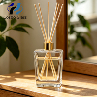 Bouteille diffuseur d'aromathérapie en verre transparent vide personnalisée, directement de l'usine, avec bouchon à vis pour les senteurs