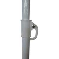 RPET 160g Base de chaise d'extérieur Sun premium Parapluie de plage 36 pouces Blanc Rouge Couleur Parapluie de plage promotionnel avec logo imprimé