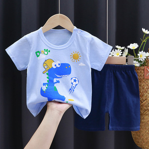 2021 nuovi pantaloncini a maniche corte per bambini estivi set T-shirt in cotone uomo e donna bambino bambini piccoli e medi - Product Image 4