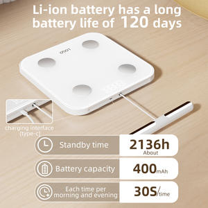 Balance connectée intelligente LeFu pour la composition corporelle, rectangulaire, à détection tactile, Bluetooth, Wi-Fi, capteur haute précision, alimentée par batterie, compatible Xiaomi, Huawei, Apple - Product Image 5