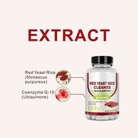 HDK OEM ODM Capsules de levure de riz rouge 2400mg avec Coenzyme Q10 pour le soutien cardiovasculaire, articulaire et énergétique, végétalien