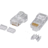 RJ45 konektor Modular jaringan 8P8C Plug Cat.5 Cat.5E Cat6 UTP RJ45