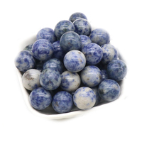 Boule de cristal naturelle Non poreuse de 16mm, ronde, en vrac, améthyste, Agate, obsidienne noire, boule de perles de pierre Non poreuse, bricolage