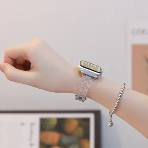 Тонкий прозрачный желеобразный ремешок для Apple Watch 44 мм 40 мм серии Se 765, прозрачный ремешок для смарт-часов 234, 38 мм 42 мм, браслет для часов