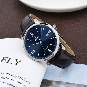 Montre Homme Custom proprio Logo <span class=keywords><strong>orologi</strong></span> meccanici moda minimalista in pelle orologio automatico - Product Image 2