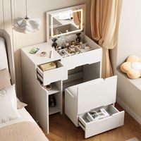 Meuble de maison, coiffeuse au design simple avec tabouret pour femme, prix de gros, coiffeuse blanche personnalisée pour chambre à coucher