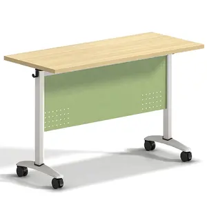 Meja lipat logam dapat digerakkan, latihan siswa ukuran dapat disesuaikan meja lipat harga murah