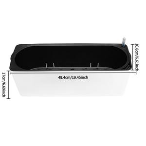 กระถางดอกไม้ทรงสี่เหลี่ยมขนาด 11.8 นิ้ว สีขาว รดน้ำเองได้ เป็นมิตรกับสิ่งแวดล้อม น้ำหนักเบา ผลิตจากพลาสติก PP ยี่ห้อ <span class=keywords><strong>Miho</strong></span> สำหรับสวนและบ้าน - Product Image 5