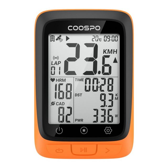 Coospo Bike Computer Wireless GPS Bicycle Speedometer and Odometer with ANT+ Heart Rate Monitor Cadence Sensor BT 5.0 Compatible