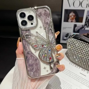 เคสโทรศัพท์ลาย3D ผีเสื้อส่องแสงเป็นประกายวิบวับมีกากเพชรสำหรับ iPhone 14 PLUS 11 PRO MAX iPhone X - Product Image 4