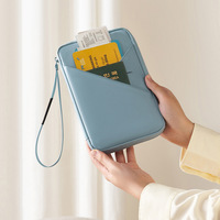 Porte-cartes minimaliste multifonction personnalisé, étui pour passeport, organiseur de documents, porte-billets, sac de rangement de voyage, étui pour cartes