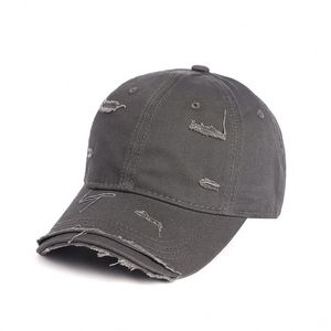 Vente en gros Casquette de baseball réglable en coton lavé unisexe pour homme et femme Casquette vintage en détresse - Product Image 1