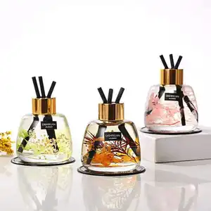 Hot Selling Luxe Glazen Pot Etherische Olie Milieuvriendelijke Nieuwe Parfum Stick Riet Diffuser