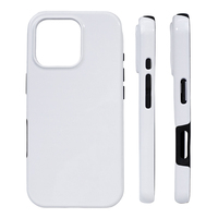 Coque Téléphone Magnétique Vierge pour Sublimation Revêtement 3D, Coque Personnalisée 2 en 1 Mate Brillante pour iPhone Série 16