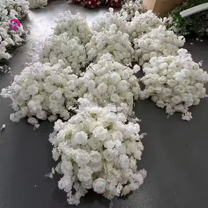 Centrotavola con Sfera di Fiori Artificiali Bianchi e Rosa, Diametro 40cm 60cm, per <span class=keywords><strong>Matrimoni</strong></span> ed Eventi - Product Image 2