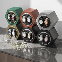 Promotion : Boîte à remontoir automatique multifonction carrée à 2 emplacements en cuir PU pour montres mécaniques, idéale pour la décoration intérieure