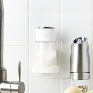 Support mural pour bouteilles et bocaux, matériau Abs blanc, organisateur de rangement pour cuisine et salle de bain, monocouche, polyvalent - Product Image 4
