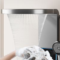 Ensemble de douche complet gris anthracite avec massage dorsal, température constante, jet doux, finition chromée, design moderne – Approvisionnement direct usine